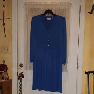 Avenue Size 24 Royal Blue Shirtdress